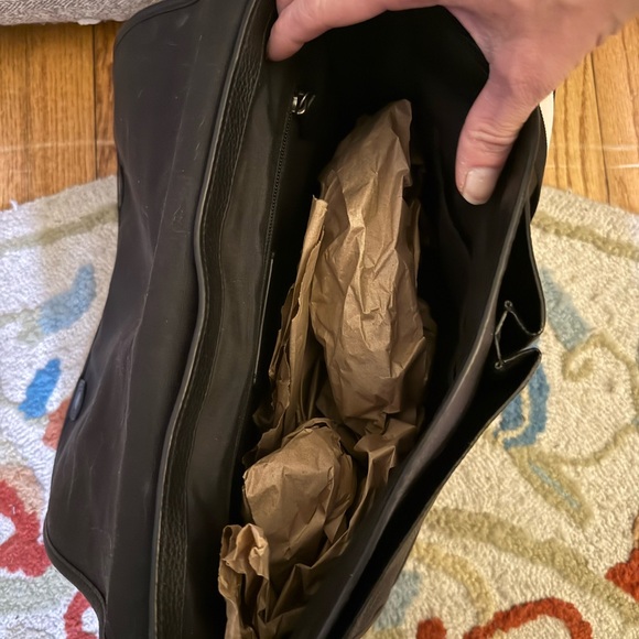 Coach Two-Tone Tan and Black Messenger Bag - Picture 8 of 10